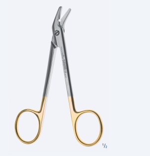 Ножиці, хірургічні, "Power TC", для стоматологічної хірургії, 1,2 мм, вигнуті, вбік, тупокінц., довж. 130 мм, 5 1/8"